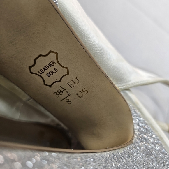 PINK Paradox London Indulgence Platform Peep Toe Pump Satin - Picture 9 of 10